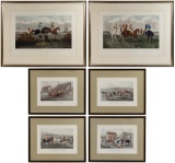 Hand-colored Equestrian Engraving Assortment