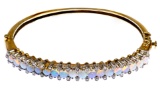 14k Gold, Opal and Diamond Bracelet