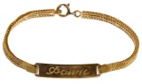 18k Gold Identification Bracelet