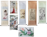 Asian Pictorial Scroll Assortment