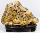 Chinese Carved Soapstone Mountain