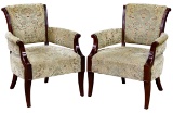 Barbara Barry for Baker Upholstered Armchairs