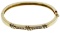 14k Gold and Diamond Hinged Bangle Bracelet