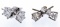 14k White Gold and Diamond Stud Earring Assortment