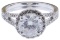 14k White Gold and Diamond Ring