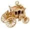 14k Gold Carriage Charm