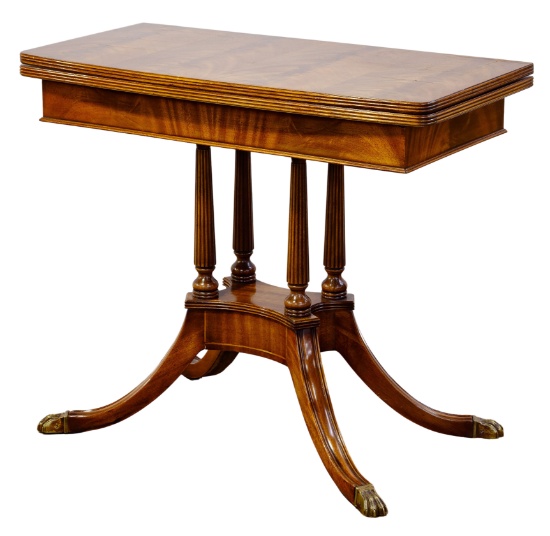 Sheraton Style Mahogany Game Table