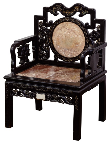 Chinese Style Carved Armchair