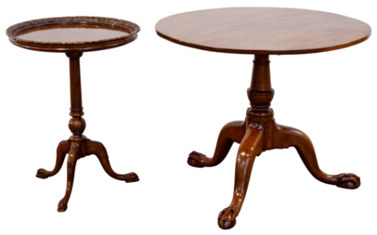 Chippendale Style Mahogany Flip Top Table