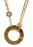 Cartier 18k Yellow Gold and Diamond 'Love' Necklace