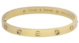 Cartier 18k Yellow Gold and Diamond 'Love' Bracelet