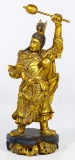 Ming Style Chinese Gilt Wood Folk Deity