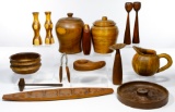 Mid-Century Wood Accessory Assortment