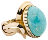 14k Gold and Turquoise Ring