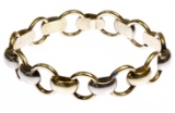 8k White Gold and 8k Yellow Gold Link Bracelet