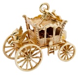 14k Gold Carriage Charm