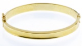 18k Gold Hinged Bangle Bracelet