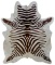 Zebra Print Natural Hide Rug
