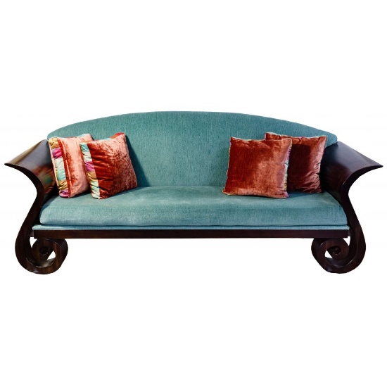 Sleigh Style Sofa