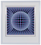 Victor Vasarely (Hungarian / French, 1906-1997) 'Geometric Circle' Serigraph