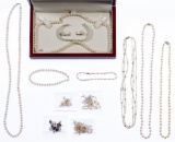 14k Gold, Gemstone and Pearl Jewelry Assortment