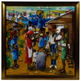 Wilson Bigaud (Haitian, 1931-2010) Oil on Panel