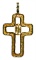 14k Yellow Gold and Citrine Cross Pendant