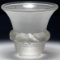 R. Lalique Crystal 'Piriac' Frosted Vase