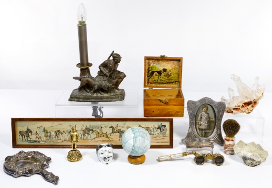 Desk Decor and Decorative Item Assortment