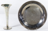 Sterling Silver Tray and Vase