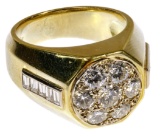 18k Yellow Gold and Diamond Ring