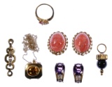 14k Yellow Gold and Semi-Precious Gemstone Jewelry Assortment