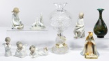 Lladro Figurine and Waterford Crystal Lamp Assortment