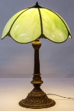 Slag Glass Table Lamp