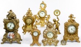 Cast Metal Mantel Clock Assortment