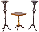 Stella Variata Italian Chess Table and Cowan Chicago Fern Stands