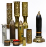World War I Trench Art and Artillery Shell Assortment