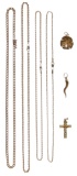 14k Gold Necklace and Pendant Assortment