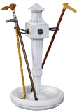 Marble Umbrella Stand with Cane Assortment