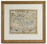 (After) Sebastian Munster (German, 1488-1552) Woodcut Map