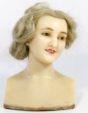 Victorian Wax Display Bust