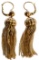 18k Yellow Gold Tassel Pierced Earrings