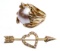 14k Yellow Gold, Pearl and Diamond Jewelry Assortment