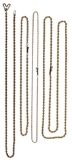 14k Yellow Gold Twisted Rope Necklace Assortment