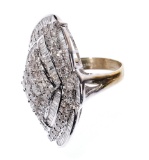 18k Bi-Color Gold and Diamond Ring