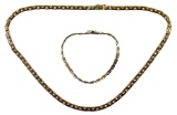 14k Yellow Gold Necklace and Bracelet