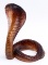 Daum France 'Coiled Cobra' Pate De Verre Figurine