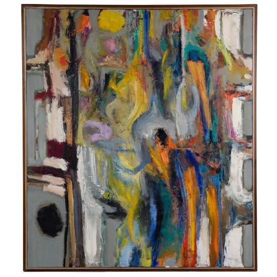 John Nartker (American, 1930-1998) '#14 Abstract' Oil on Canvas