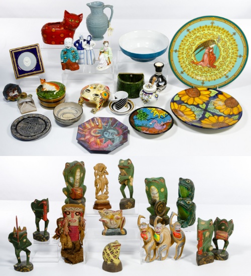 Multi-Cultural Decorative Object Assortment