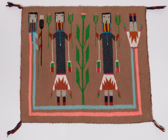 Native American Navajo 'Yei' Rug